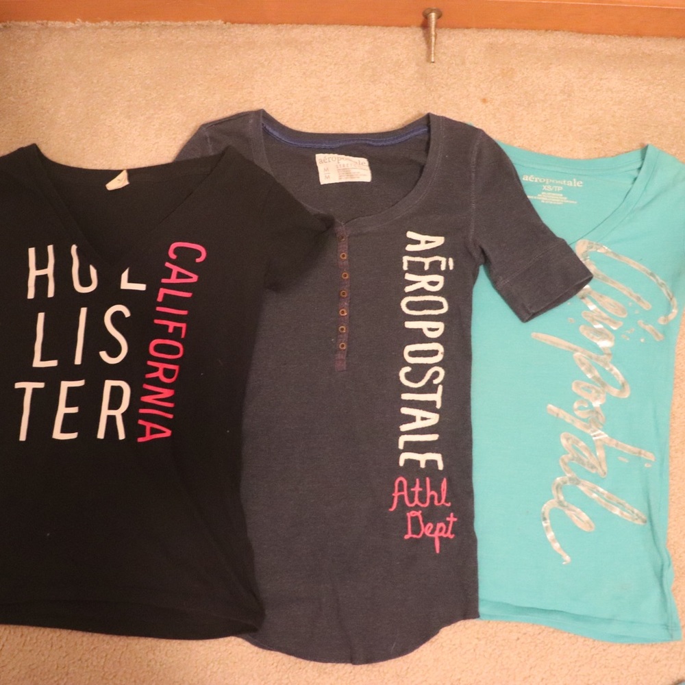 Aeropostale and Hollister shirt bundle